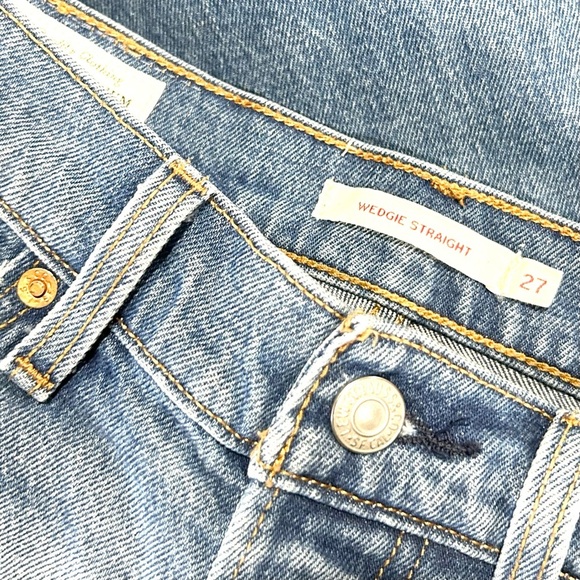 Levi's Wedgie Straight‎ Fit Jeans in Two Minds 27 - Picture 6 of 8